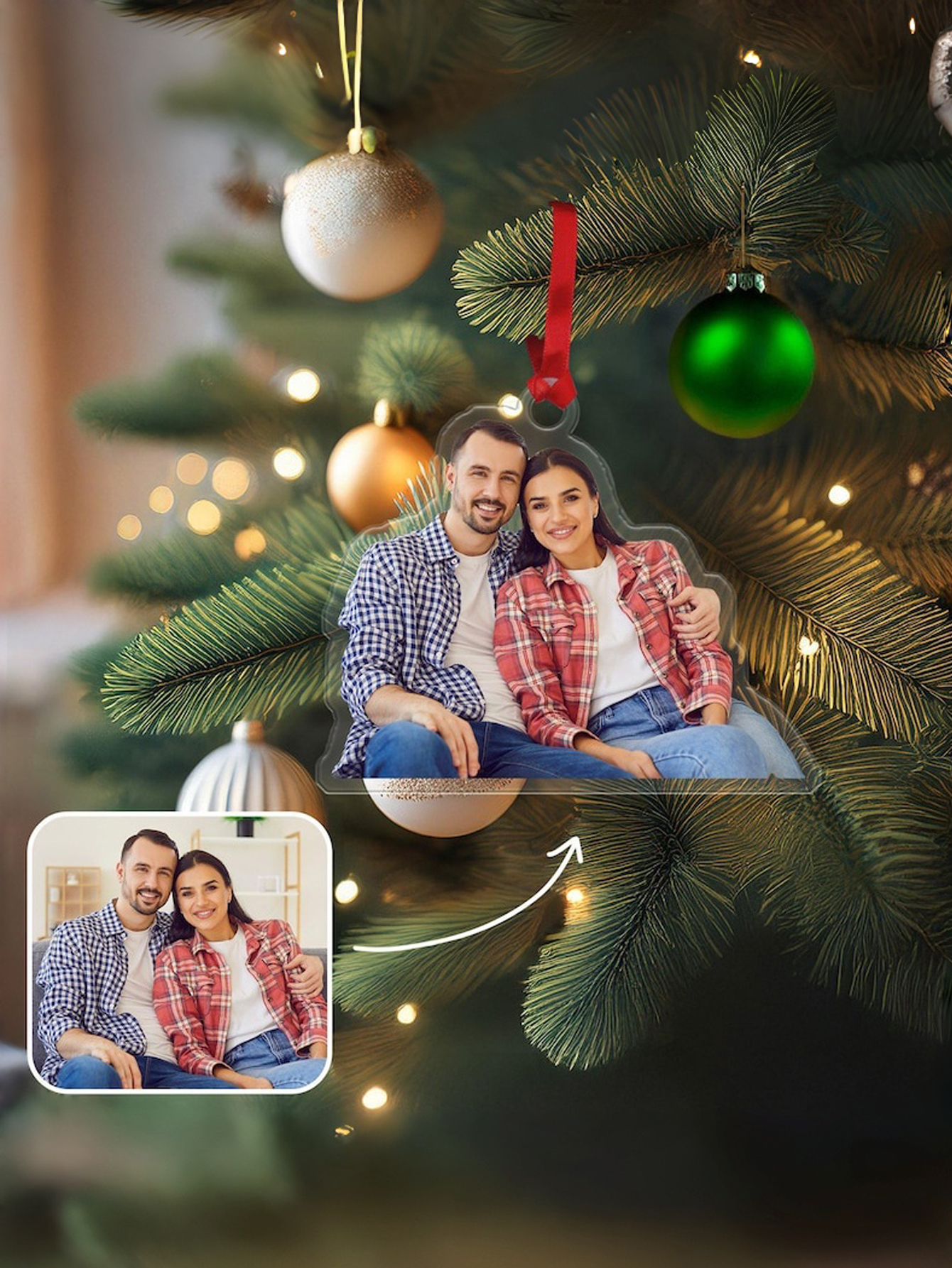Customized Personalized Christmas Photo Ornaments